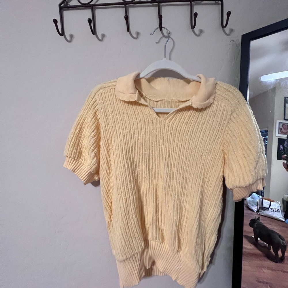 Vintage Yellow Sweater Top